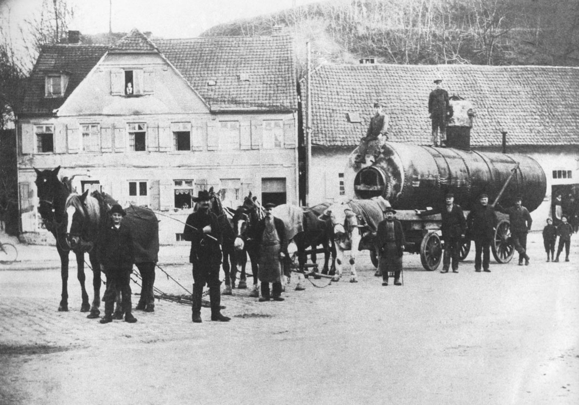 Hirschplatz, Fasstransport zur Malzfabrik